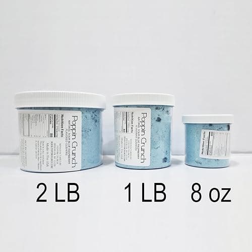 Poppin Crunch Natural Blue Raspberry Flavor Coated Gushers Available in Sweet or Sour - 8 oz - 2 LBs (8 oz, Sour) thumbnail 2