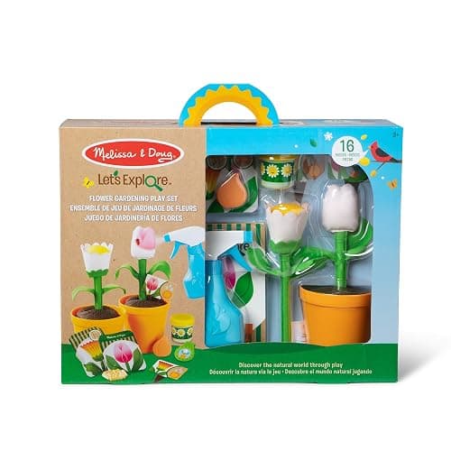 Melissa & Doug Let’s Explore Flower Gardening Play Set with Color-Changing Flowers (16 Pieces) thumbnail 3