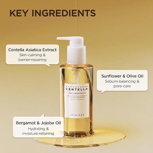SKIN1004 Madagascar Centella Light Cleansing Oil 6.76 fl.oz, 200ml | Gentle Oil Cleanser for Face, Korean Facial Cleanser, Double Cleansing thumbnail 6