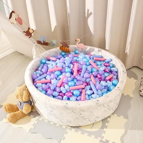 STARBOLO Ball Pit Balls for Kids -Pack of 150 200 500 Colorful Ball Pit Balls Crush Proof Plastic Toy Balls for Toddlers Ball Pit, Ball Pit Play Tent, Baby Pool Water Toys thumbnail 2
