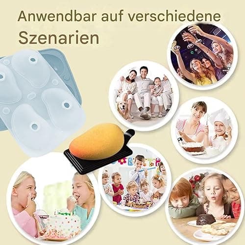 Silikon Mangoform 3d Früchte Formen Silikon Mango 19x13.9x5cm Kuchenform Mango Mit Vier Gittern Leichtes Ausformen Dessert Backwerkzeuge In Fruchtform Für Schokolade Kuchen Duftseife thumbnail 6