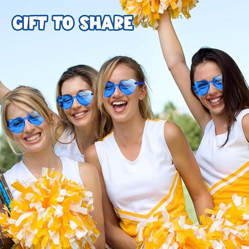 Bouiexye 12 Pack Heart Sunglasses for Women Transparent Heart Glasses for Bachelorette Birthday Party Favor Gifts thumbnail 4