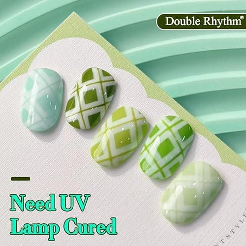 Double Rhythm 6 Pcs 15 ML Gel Polish Set Same Color Same Bottle Soak Off Gel Polish Kit Nail Art Manicure Salon DIY at Home for Women (Light Dark Green Olive Teal-T6-15) thumbnail 8