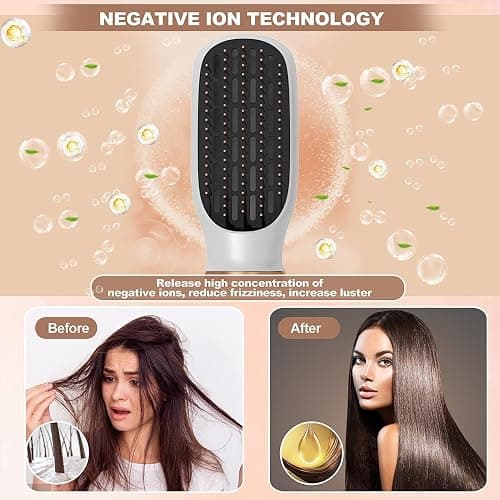 6 in 1 Blow Dryer Brush, Detachable Hair Dryer Brush Air Curler Air Styler Wrap, Curly Twist Hot Curling Iron, Blow Dryer Hot Styler Negative Ion, Travel Hair Styling Tool thumbnail 8