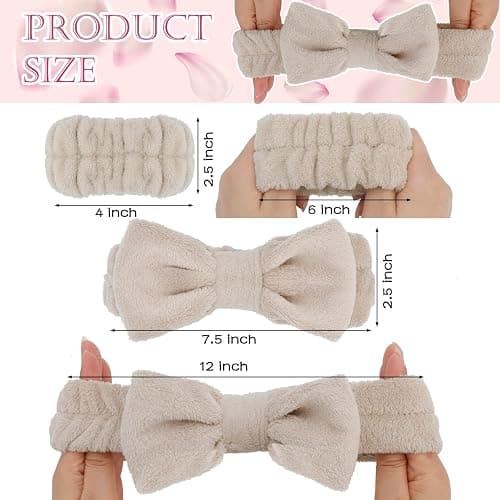 SuPoo 12pcs Microfiber Hair Band and Wrist Band Set, Grey, for Washing Face, Makeup, Spa, Sports, Yoga, Shower, Absorbent, Skin Care, Headband, Wrist Towels for Women thumbnail 2