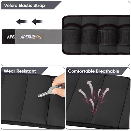 APEXUP Adjustable Ankle Weights for Women and Men, Modularized Leg Weight Straps for Yoga, Walking, Running, Aerobics, Gym, Physical Therapy thumbnail 3