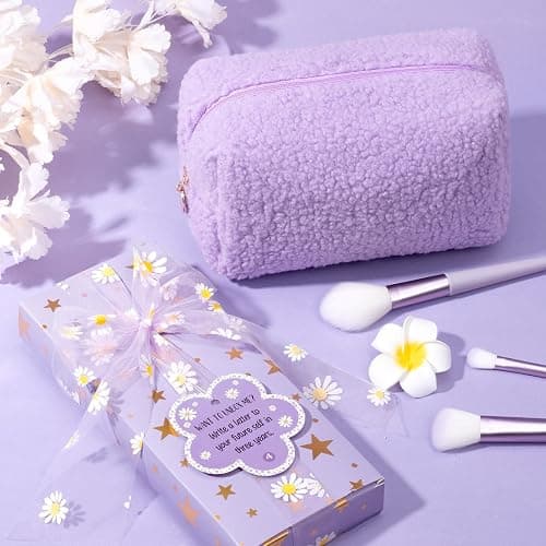 Easter Basket Gifts for Tween & Teen Girls, 8 PCS Birthday Gift Teenage Girl Gifts Trendy Stuff w/Fun Task Tag Makeup Brushes & Bag, Empower Positive Wrapped Gift Prefilled Stuffers for Daughter Niece thumbnail 8