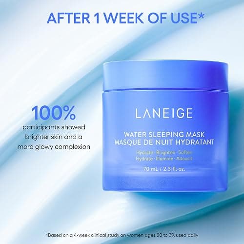 LANEIGE Water Sleeping Mask: Korean Overnight Mask, Squalane, Probiotic-Derived Complex, Hydrate, Barrier-Boosting, Visibly Smooth and Brighten - 2.3 fl. oz./70 mL thumbnail 4