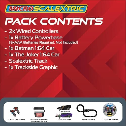 Scalextric G1155M Micro Car Race Track Sets for Kids Age 4+ - Batman vs Joker Themed Construction Set, Battery Powered Racing, Slot Cars Kids' Play Vehicles - Mini Toy Tracks for Boys thumbnail 8
