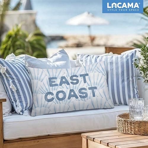 Lacama Coastal Room Decor, Blue Coastal Throw Pillow Cover 12x20, Blue Dorm Decor, East Coastal Decorative Throw Pillow Covers Pillowcases for Couch Bed Girly Room Bedroom Dorm thumbnail 7