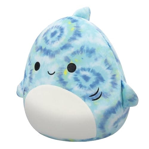 Squishmallows Original 8-Inch Luther Blue Tie-Dye Tiger Shark - Official Jazwares Plush - Blue Tie-dye Tiger Shark thumbnail 4