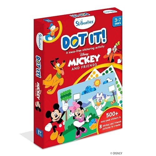 Skillmatics Dot It Sticker Art - Disney Mickey & Friends, Mess-Free Fun for Kids, 500+ Stickers, Craft Kits, DIY Scrapbooking Activity, Travel Toys, Gifts for Boys & Girls Ages 3, 4, 5, 6, 7 thumbnail 8