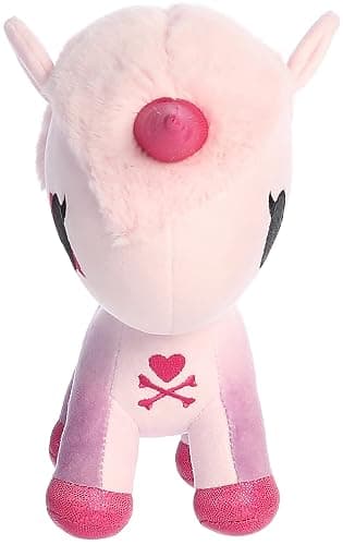 Aurora® Enchanting ©Tokidoki Flower Power Peony Unicorno Stuffed Animal - Bright & Colorful Design - Showpiece Plush - Pink 7.5 Inches thumbnail 2