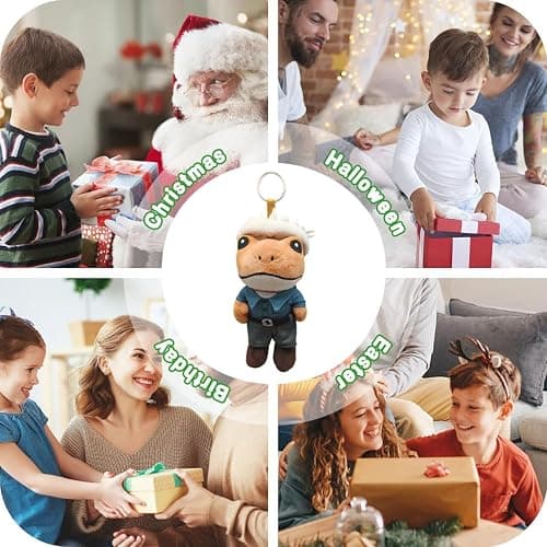 El Sapo-Concho Frog Plush Keychain 5.9 Inch – Cute Soft Frog Bag Charm, Plush Pendant Key Ring thumbnail 3