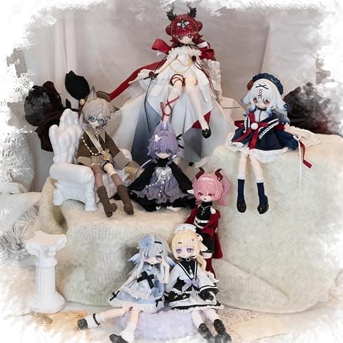 CALEMBOU 1/8 BJD Blind Box, Meki Oblivion's Luminaria Series Decorative Ball Jointed Doll, Articulated Dress Up Figure, Collectible Display Model for Birthday, Random 1 Box thumbnail 8