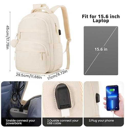 YAMTION School Bag for Women Girls,Laptop Backpack for College Students Secondary School Bags Book Bag Back Pack,Mochilas Mujer Morrales Escuela thumbnail 6