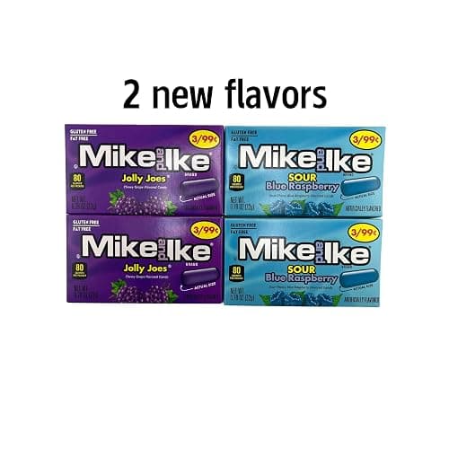 Mike and Ike Candy Variety pack - 24 packs includes Jolly Joes, Sour Watermelon, Cherry, Berry blast and more, 0.78 oz per box, 2 boxes for each flavor and 12 flavors total thumbnail 2