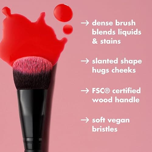 e.l.f. Stain & Tint Blending Brush, Liquid Blush Brush For Blending & Creating An Even Finish, Made With Synthetic Bristles, Vegan & Cruelty-Free thumbnail 3
