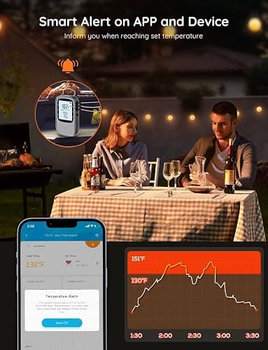 Govee Bluetooth Meat Thermometer, Digital Wireless Meat Thermometer for Smoker Oven, Smart Grill Thermometer with Dual Probes, 230ft Remote Monitor Cooking Thermometer for BBQ Kitchen Rotisserie thumbnail 6
