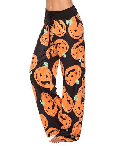 Womens Halloween Pajamas Pants Ladies Pumpkins Ghost Pajama Cute Soft Long Bottoms Women Pjs Pj Jammies thumbnail 2