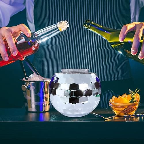 Xlong 2 Pack Silver Disco Ball Cups,20 Oz Reusable Plastic Cups Tumbler with Lids and Straws,Sparkly Glitter Disco Ball Cups Cocktail Cups Tea Bottle for Disco Party Decorations,Anniversary,New Years thumbnail 2