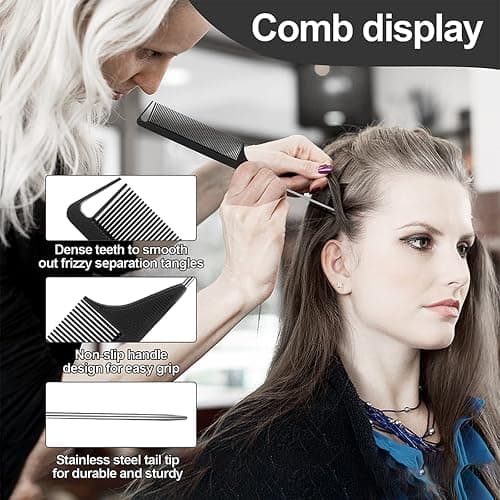 SWEET VIEW 3 Pcs Slick Back Hair Brush, Rat Tail Comb, Edge | Bristle Brush, Hair Accessories for Girls, Kids, Toddlers Sleek Ponytail/Bun, Edge Control and Smoothing Baby Hair & Flyaways thumbnail 4