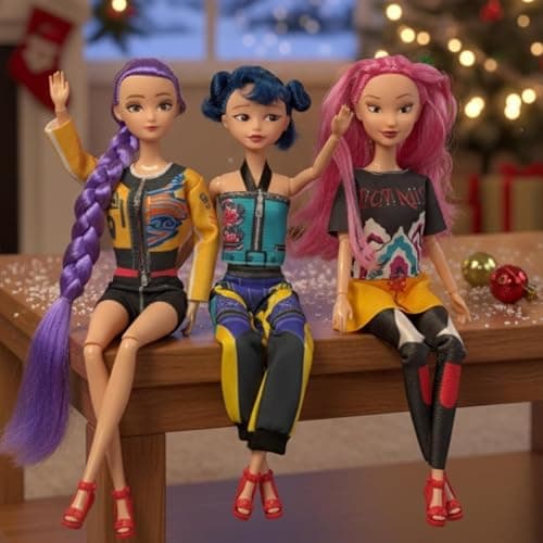 Metaparty K-pop De-mon Hunters Figures, Toy Model Set for Hunters Fans Birthday Desktop Gifts, Huntr Figure Desktop Decorations Birthday Party Supplies (A-3Pc) thumbnail 4