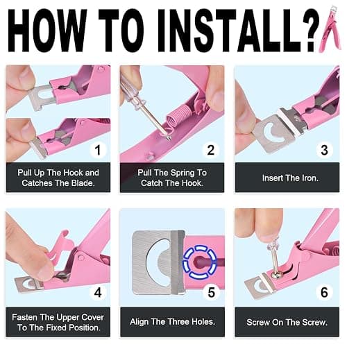 Light Pink Adjustable Nail Clippers with Magnets Sizers Nail Tip Cutter | Stainless Steel Nail Clipper Acrylic Nail Cutter for Nails Tip Trimmer for Acrylic Tips Sharp Blade Clip Tool for Salon Home thumbnail 9