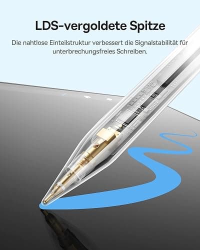 Baseus iPad Stift mit Magnetische Kabelloser Ladefunktion, 17H Akkulaufzeit, Palm Rejection, Stylus Pencil für iPad Pro 12,9'' 3-6 Gen. /11'' 1-4 Gen. /i Pad Air 4 5/ Mini 6 thumbnail 9