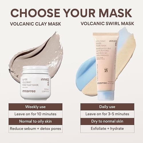 Innisfree Super Volcanic Clay Mask, Premium Korean Skincare with AHA and Natural Clusters for Deep Pore Detox, Gentle Exfoliation, Oil Control thumbnail 10