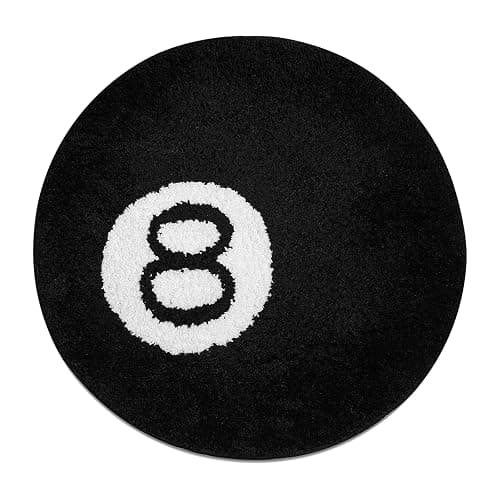 Wokii Tapis de Billard de Simulation à 8 Boules, Noir, Doux et Antidérapant, pour Salon, Chambre, Décorations de Fête (80 * 80cm) - Image 1