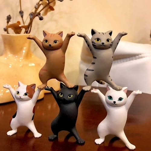 Cute Miniature Cat Figure Animal Characters Toys Mini Figure Collection Playset, Pen Holders Cat (Orange) thumbnail 5