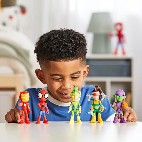 Spidey and his Amazing Friends Hasbro Marvel, Friends & Foes Pack, 5 Action Figures, 4-Inch, Preschool Super Hero Toys for Kids Ages 3 and Up (Amazon Exclusive) thumbnail 9