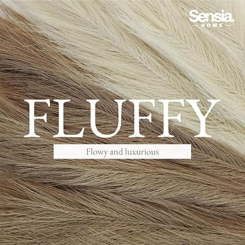 43"/3.6 ft Faux Tall 3Pcs Fluffy Large Pampas Grass Boho Decor-Floral Pompas Stems for Decoration-Feather Floor Vase Filler-Long Artificial Fake Dried Flowers for Home & Room (Beige & Brown) thumbnail 7