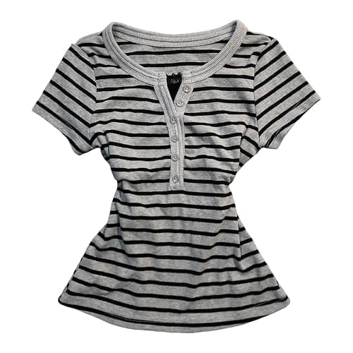 Y2k Grunge Shirts Alt Emo Clothes Women Whimsical Goth Short Sleeve Top Vintage Graphic Tees 2000s Tops Teen Girls - Image 1