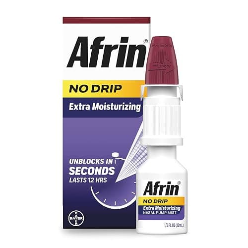 Afrin No Drip Extra Moisturizing 12 Hour Nasal Congestion Relief Pump Mist, Sinus Spray Decongestant - 15 mL thumbnail 4