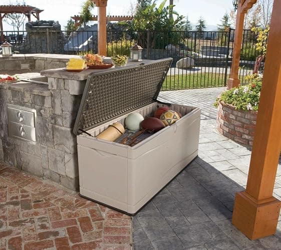 LIFETIME 60012 Extra Large Deck Box, 130 Gallon, Desert Sand/Brown thumbnail 6