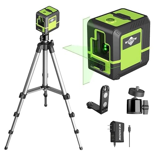 Laser Level with Tripod，Self Leveling Laser Level Green Line Laser Cross Line Laser Leveler Tool for Picture Hanging, Tile, Home Renovation - Image 1