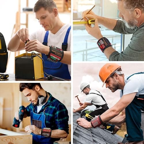 Stocking Stuffers for Men Women Gifts Magnetic Wristband: Men Gifts Tool Belt Magnet Wrist for Holding Screws Nails Christmas Gadget for Dad Adults Him Husband Who Have Everything (1) thumbnail 9