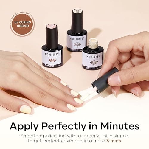 Modelones Gel Nail Polish 6 Colors Nude Pink Gel Polish Skin Tones Neutral Milky White Pink Brown Soak Off Gel Nail Kit Manicure DIY Nail Art Salon Home Gift thumbnail 7