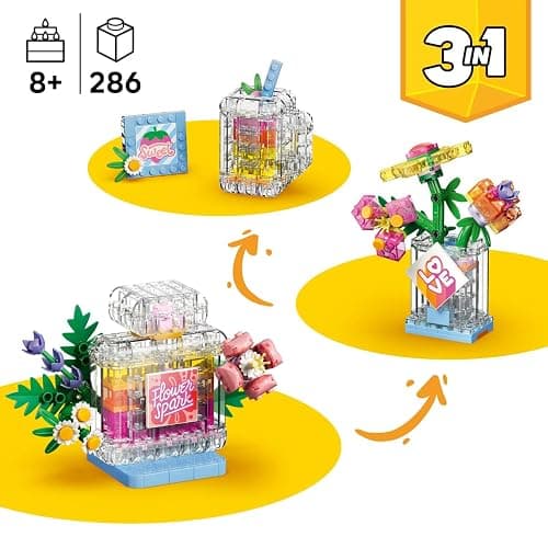 Lego Creator 31383 Perfume Bottle: Flower Crush Toy, Birthday Gift, Blocks, Girls, Boys, Kids, 8 Years Old, 9 Years Old, 10 Years Old, Elementary School, Bouquet, Artificial Flowers, Decoration thumbnail 4