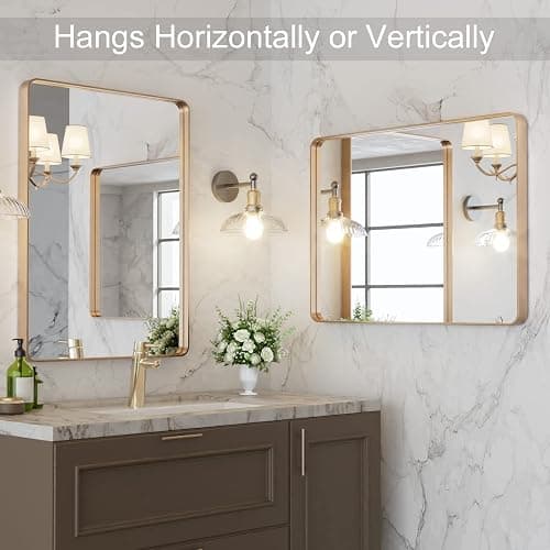 LOAAO 22”X30” Gold Bathroom Mirror thumbnail 5
