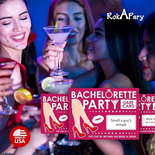 Bachelorette Dare Cards Game – 25 Hilarious Scratch-Off Challenges for Girls Night, Bridal Shower, Bride Tribe, Party Favors & Games – Fun Game for Bridesmaids & Bride-to-Be. Hot Pink. Made in USA thumbnail 6