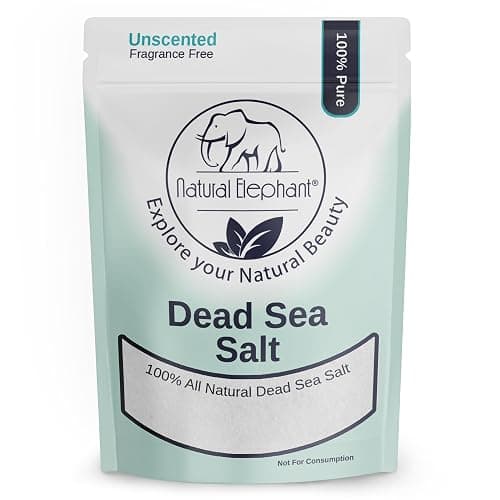 Natural Elephant Dead Sea Salt for Soaking & Bathing | 1 Pound Bag (16oz) | Fine Grain | 100% Natural and Pure - Image 1