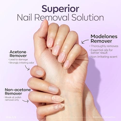 Modelones Nail Polish Remover, Acetone Nail Polish Remover and Glitter Sparkle Reflective Gel Rose Soak Off 8 Fl Oz for Nail Art Design LED Manicure Salon DIY at Home 1 PCS, Rose thumbnail 4