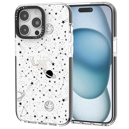 LOLAGIGI Case for iPhone 15 Plus, Cute Cosmic Asteroid Moon Print Kawaii Design Girly Aesthetic Cartoon Pattern for Women Girls Teens Soft TPU Case,6.7" thumbnail 4