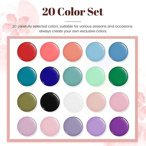 JODSONE 23 PCS Gel Nail Polish Set with Base Glossy and Matte Top Coat Multicolored Gel Nail Long Lasting Suitable for All Seasons thumbnail 3
