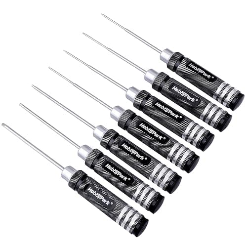7pcs Hex Screw Driver Set RC Tools Kit 0.9mm 1.27mm 1.3mm 1.5mm 2.0mm 2.5mm 3.0mm Hexagon Screwdriver for Traxxas Arrma Axial Losi Redcat RC Quadcopter Helicopter FPV Racing Drone Models thumbnail 5