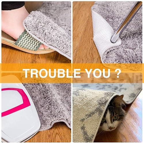 Home Techpro Vacuum Tech Rug Pad Gripper for Hardwood Floors No Damage, New Materials to Non Slip Rug Pads, Under Rug Carpet Tape : Keep Your Rug in Place & Make Corner Flat thumbnail 3