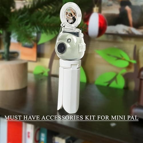 JOYZO Protective Clear Case and Mini Tripod Kit Compatible with Fujifilm Instax PAL, for Instax Pal Hard Case with Selfie Mirror and White Stand Accessories Set - Clear thumbnail 6